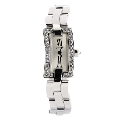 Ballerine Quartz Watch White Gold with Diamond Bezel 14