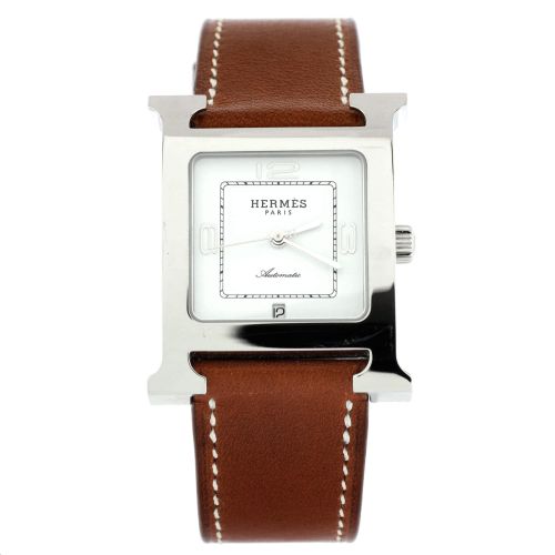 Heure H Automatic Watch Stainless Steel and Leather 26