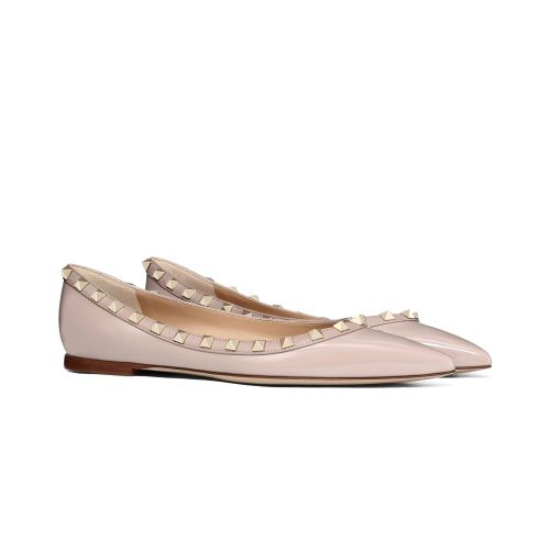 Valentino Garavani Patent Rockstud Ballet Flat 