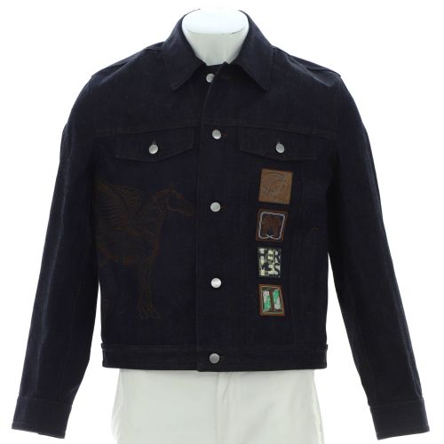 Men's Icones au Carre Jacket Embroidered Denim