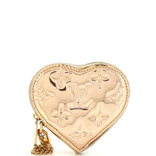 Heart Coin Purse Monogram Miroir PVC