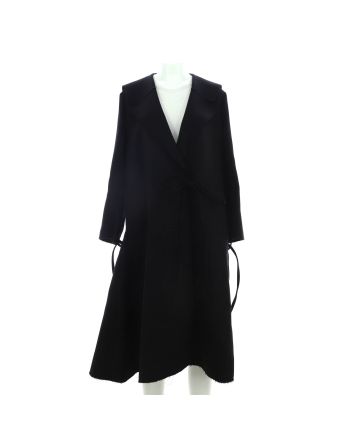 Tie-Up Coat Wool Blend