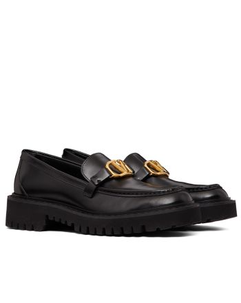 Valentino Women's Vlogo Signature Calfskin Loafer Black