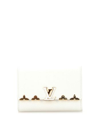 Capucines Wallet Leather with Embellished Detail Compact