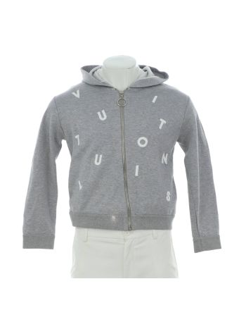 Men's Letters Zipped Hoodie Cotton Blend