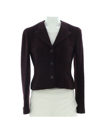 Women's Button Up Blazer Tweed