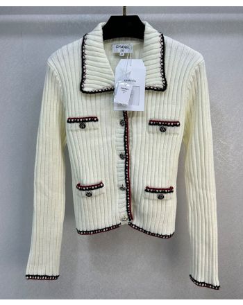 Chanel Women's Knit Cardigan Cream