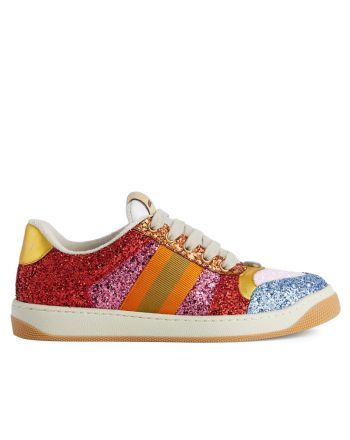 Gucci Unisex Lovelight Screener Sneaker With Glitter Polychrome