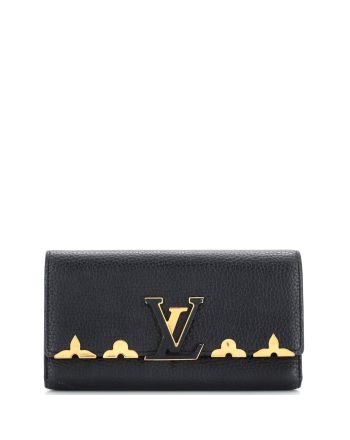 Capucines Wallet Leather with Embellished Detail