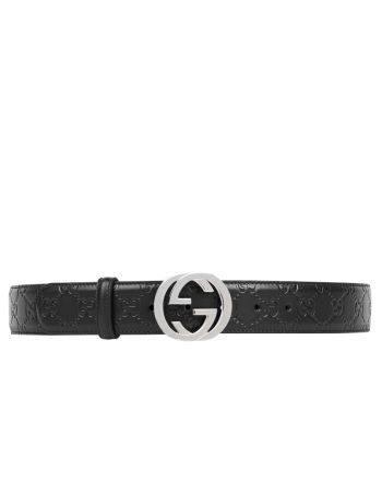 Gucci Signature leather belt Black