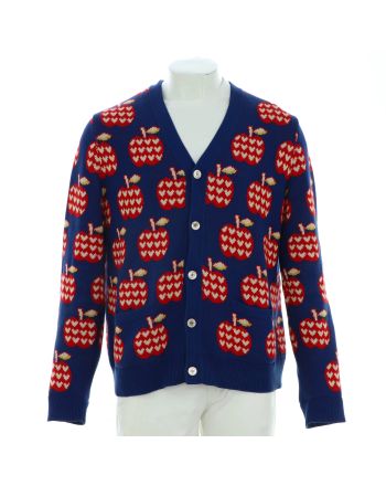 Men's Les Pommes V-Neck Cardigan Cotton